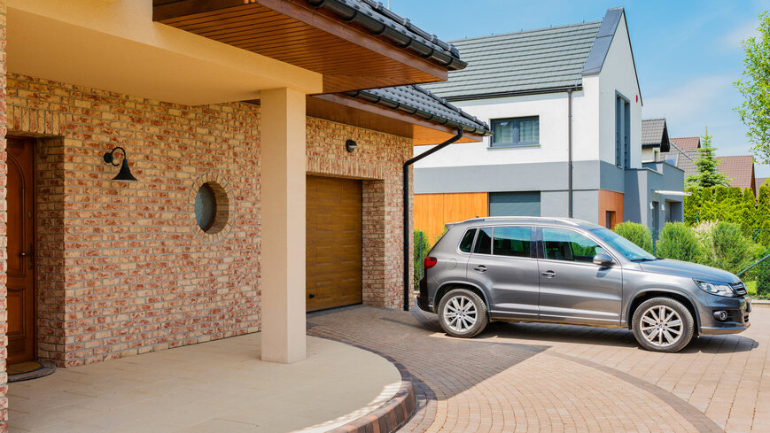 car in driveway